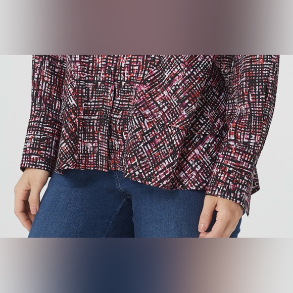 Belle by Kim Gravel Abstract Print Blouse Size Large - Picture 5 of 7